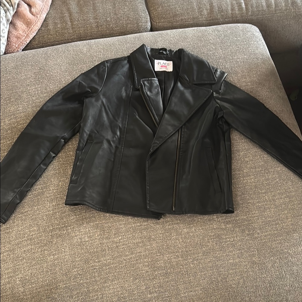 Kid Black Leather Jacket